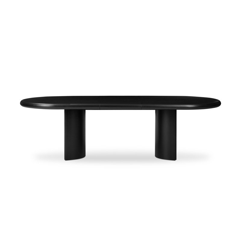 Table de salle à manger Haiden, Acacia noir patiné