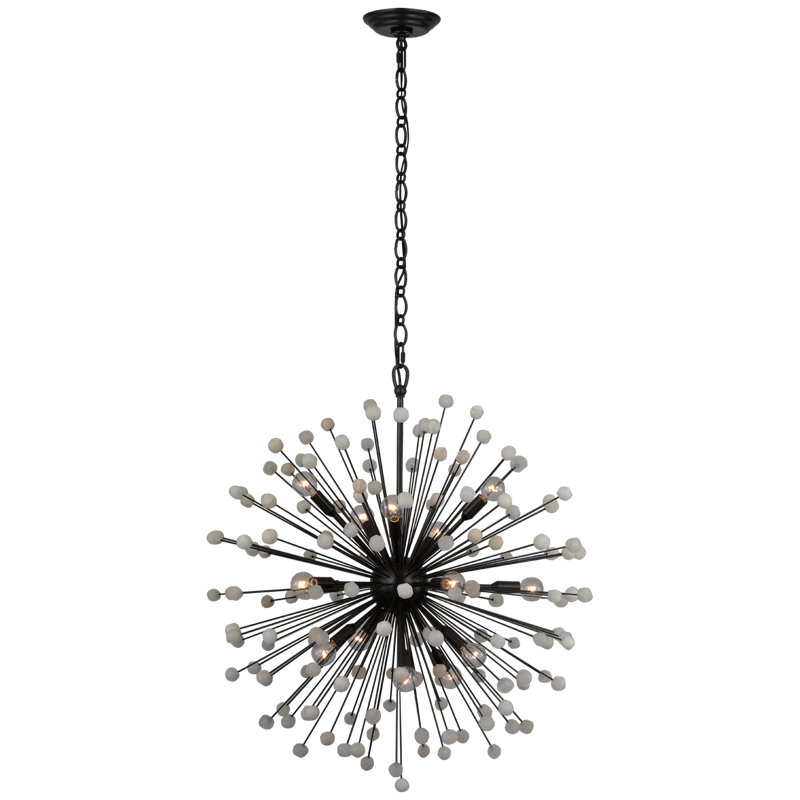 Lys 15 - Light Solid Brass Chandelier by Suzanne Kasler