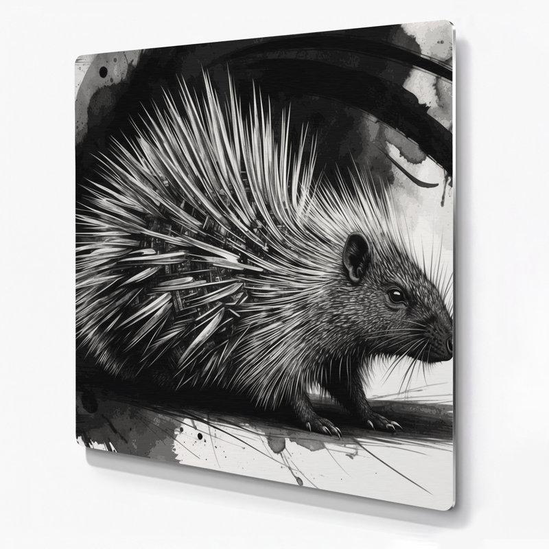 Art animalier gris sauvage, H 8 po x l 8 po