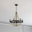 Luminaire suspendu en bois perlé noir Starry