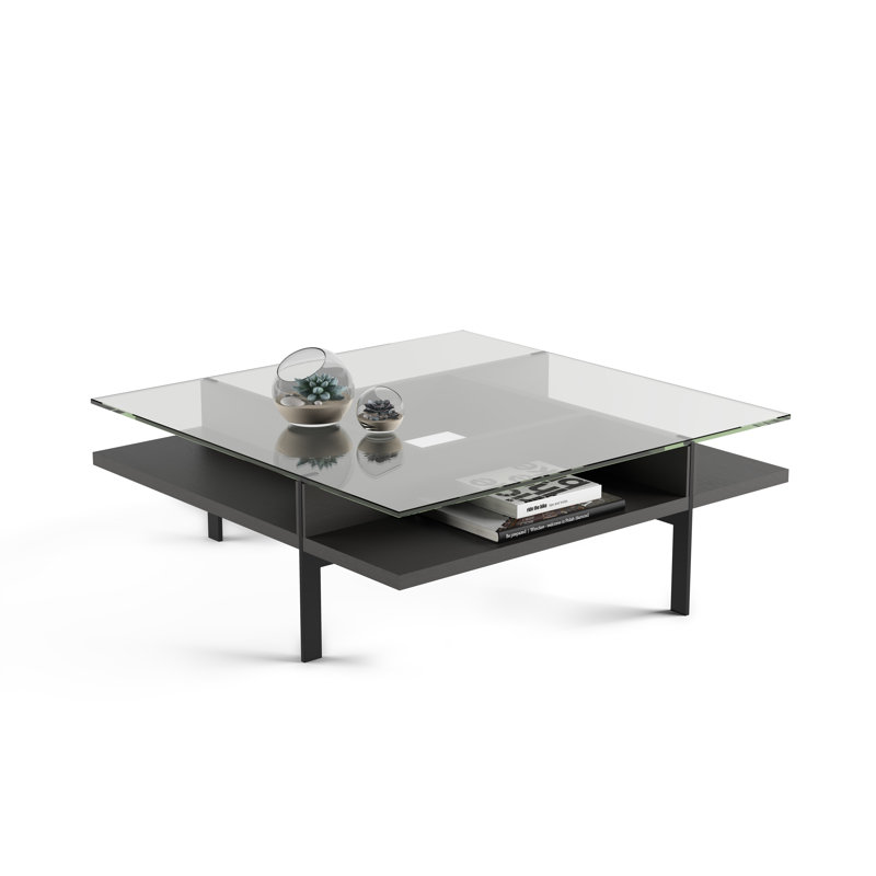 Terrace Coffee Table, 16.25" H x 44" L x 44" W, Charcoal
