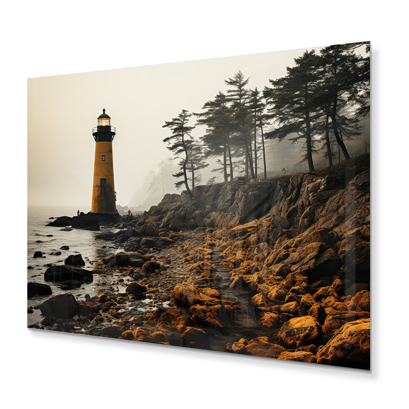 «Coastal Sky Misty Horizon II», reproduction d'art nautique et de plage sur métal, H 16 po x l 32 po x P 1 po