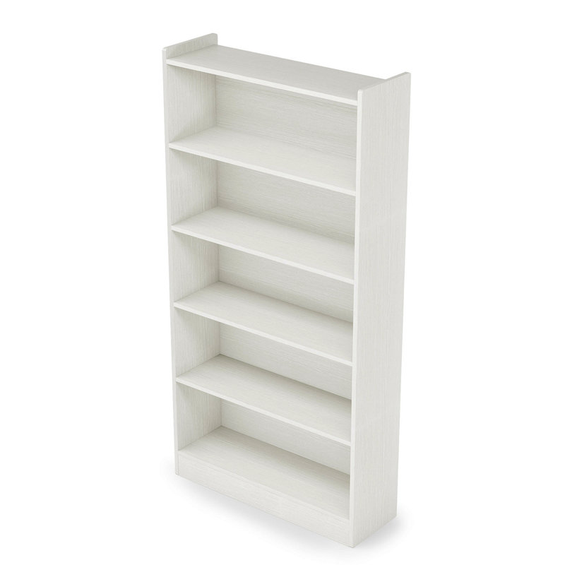 Bibliothèque blanche 70,87 "à 6 niveaux avec rangement pour le salon, le bureau, la chambre à coucher, Blanc