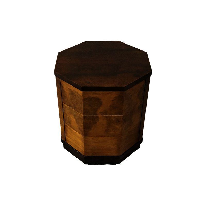 Libora 50cm W Solid Wood Bedside Table, Light Brown, Light Brown