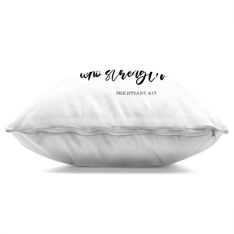 Coussin décoratif "All Things Through Christ", imprimé par Val Rhodes