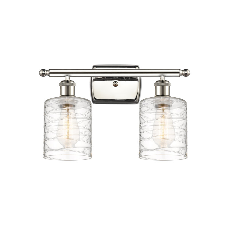 Leilani 2 - Light Dimmable Vanity Light, 6 Watt Vinage LED Bulb, Matte White, Polished Nickel