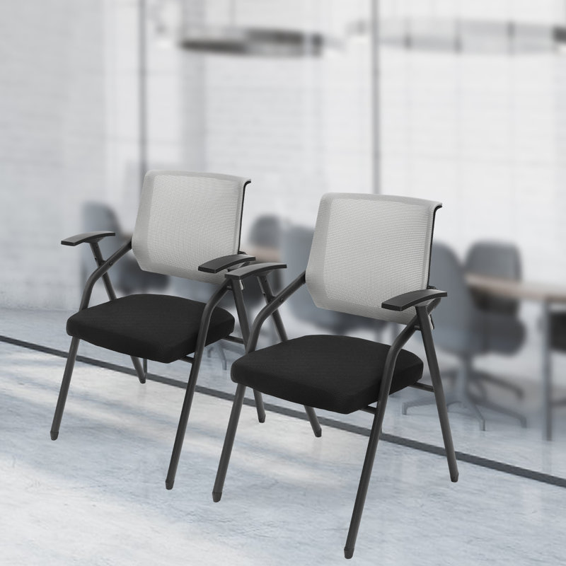 Chaise de travail en filet Llareli, Gris