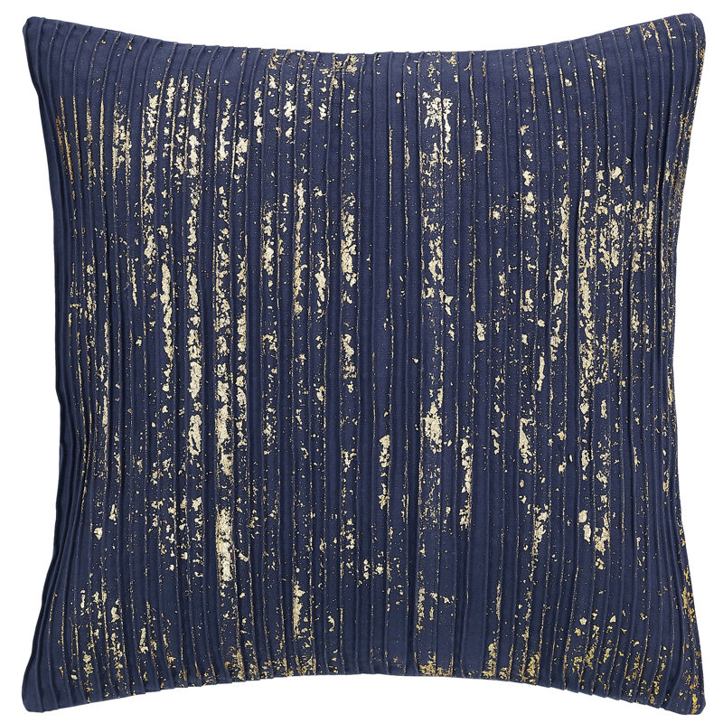 Housse de coussin en duvet et plumes bleu marine