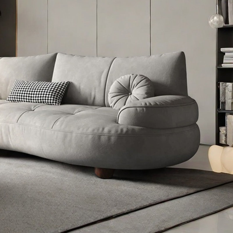 Canapé à accoudoirs encastrés Italian Nordic Minimalist de 70,86 po Italian, Gris clair