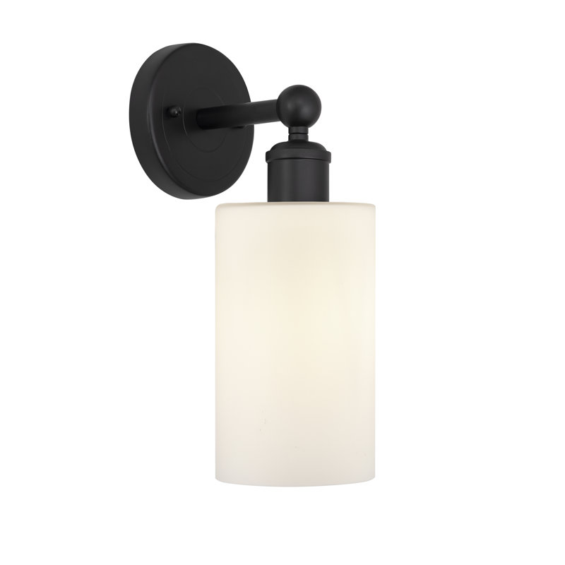Alegria Armed Sconce, Matte Black, Matte White