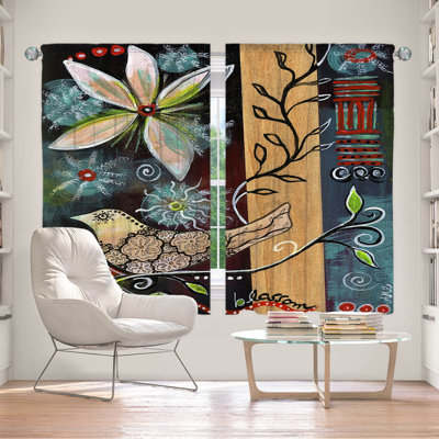Paire de rideaux obscurcissant avec passe-tringle Derquan Cheung Blossom by AnnMarie
