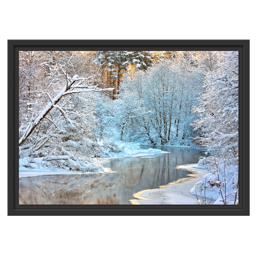 Gerahmtes Wandbild Atemberaubende Winterlandschaft