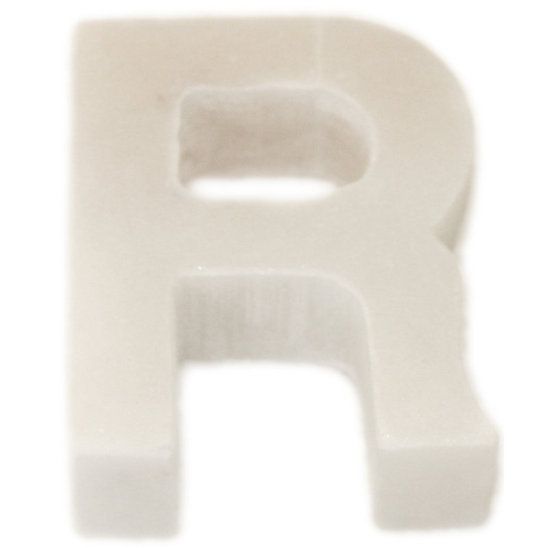 Zeb Text & Numbers Letter Block, R