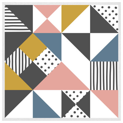 Ashantey Coloured Geometric Pattern - Single Picture Frame Print