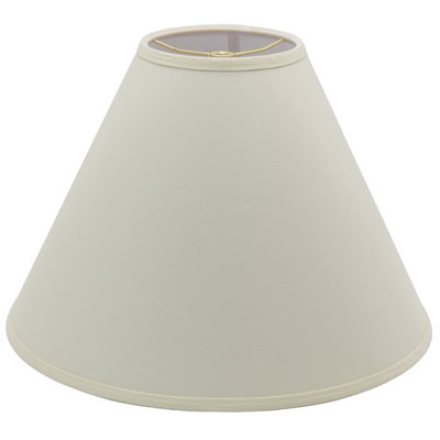 Deep Cone Lamp Shade, 6" Top, 17" Bottom, No Slub Innsbruck White, Washer Fitter