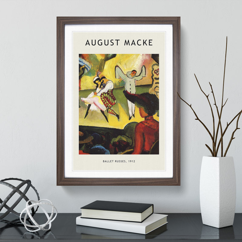 Russian Ballet by August Macke - Picture Frame Graphic Art, 36cm H x 27cm W x 2cm D