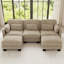 Canapé d'angle modulaire capitonné avec poufs amovibles-1908782714-1908782717