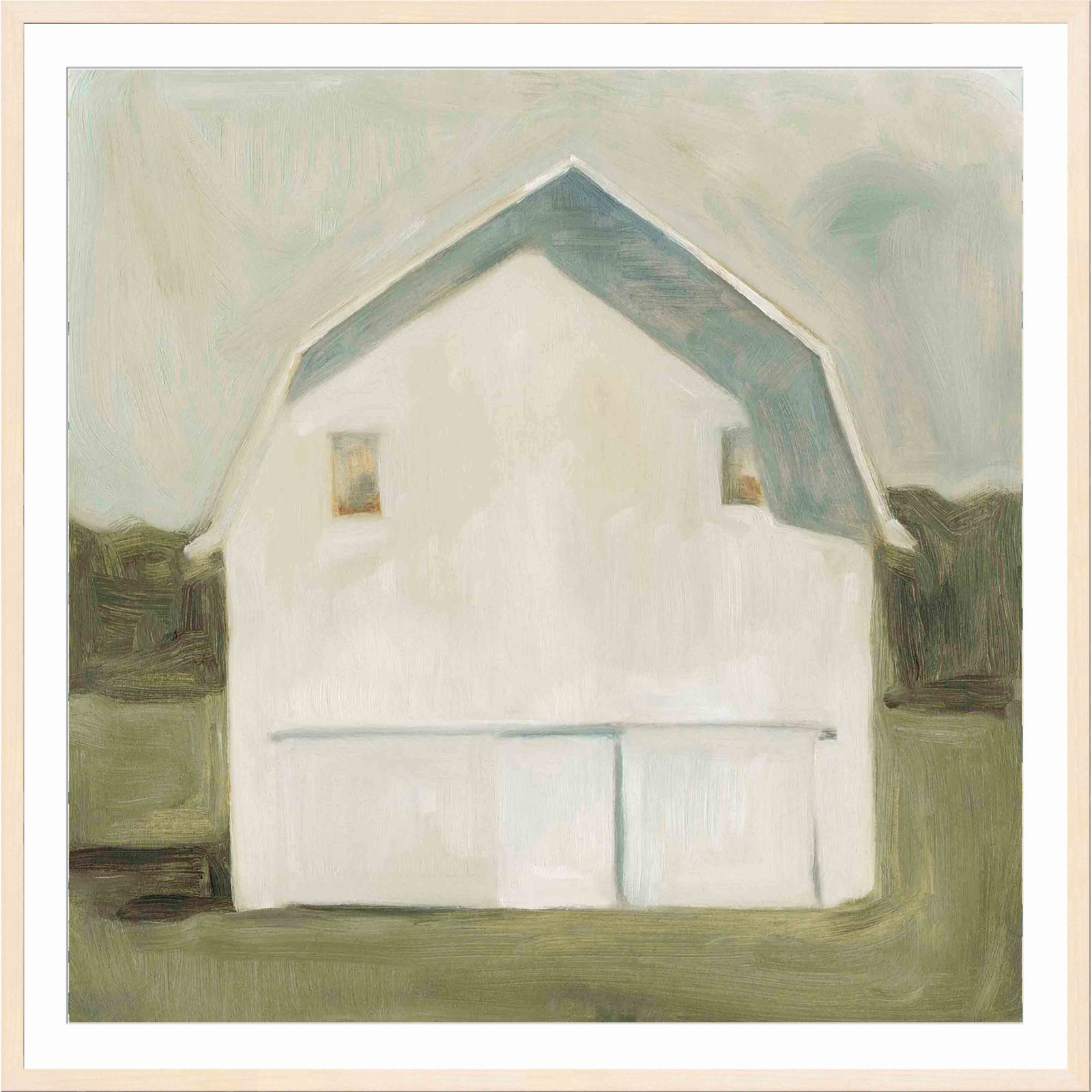 Serene Barn VI Painting by Emma Scarvey, Maple, 41.8" H x 41.8" W x 1.18" D