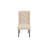 Dions Extendable 72" to 104" Table with Rustic Wood Dining Set and Linen Tufted Chairs-33676736-88141763-88141764