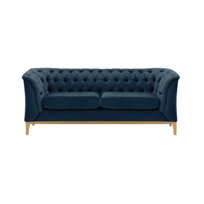 Chesterfield Modern 2 Seater Sofa Wood