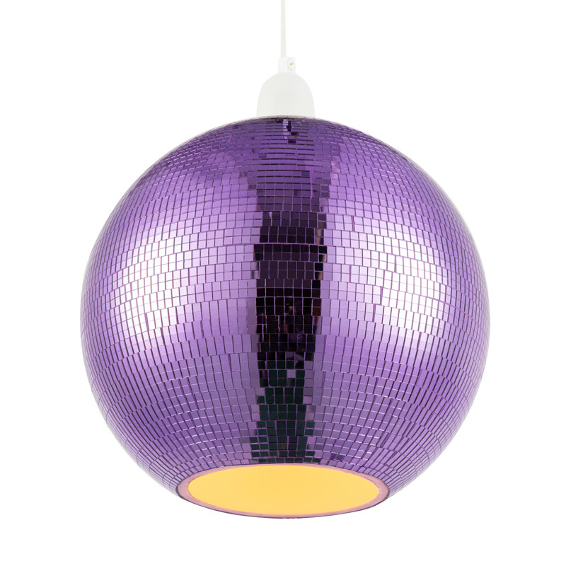 23cm H Plaster Round Pendant Shade ( No Direct Attachment Method ), Purple