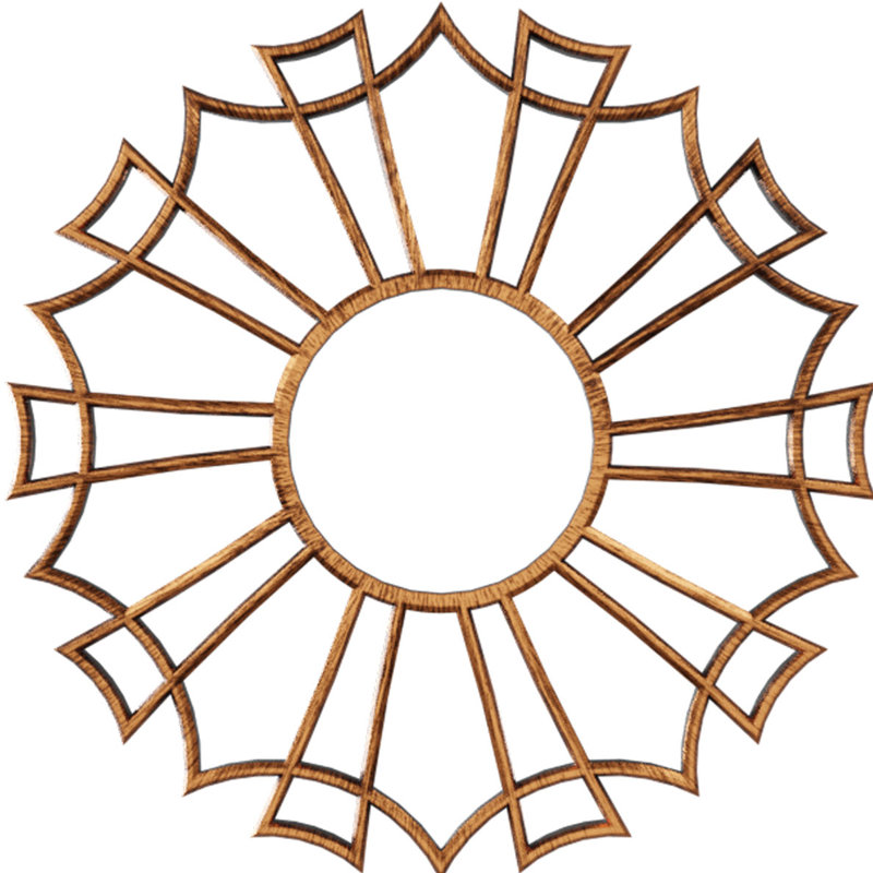 20 po x 7 po x 7 po x P 1/2 po Médaillon de plafond en PVC de qualité architecturale Augustus, cuivre antique, Cuivre antique