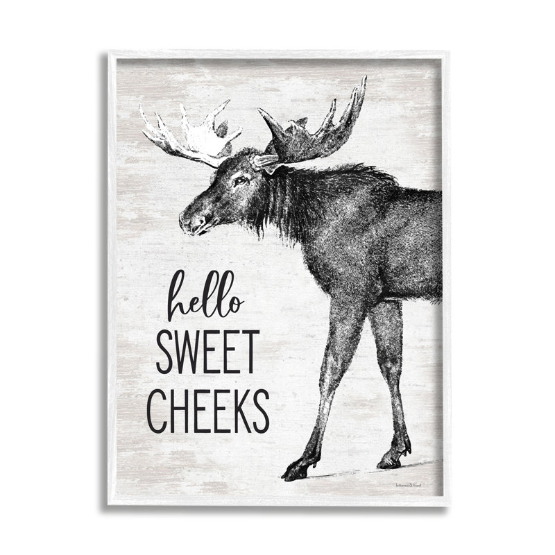 Hello Hello Cheek, Giclée encadrée blanc bord de mer, H 20 po x l 16 po
