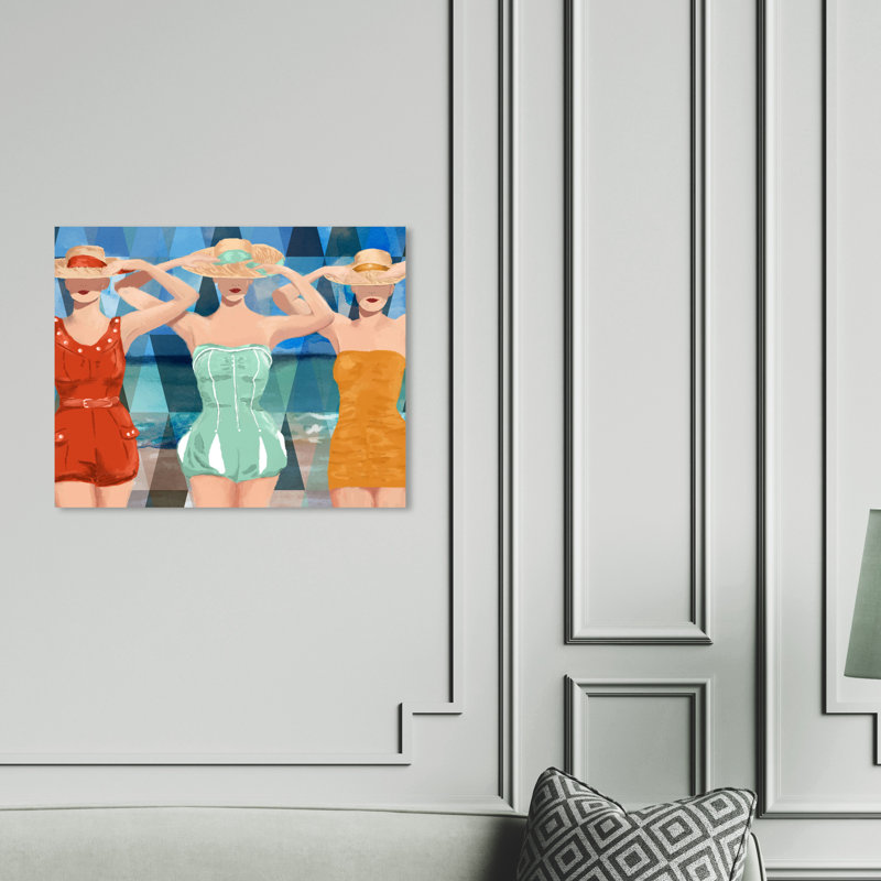 «Piscine Beauties», reproduction d'art sur toile tendue, H 36 po x l 30 po, Toile tendue