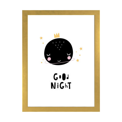 Bonne nuit, planète Scandi - impression d'art graphique