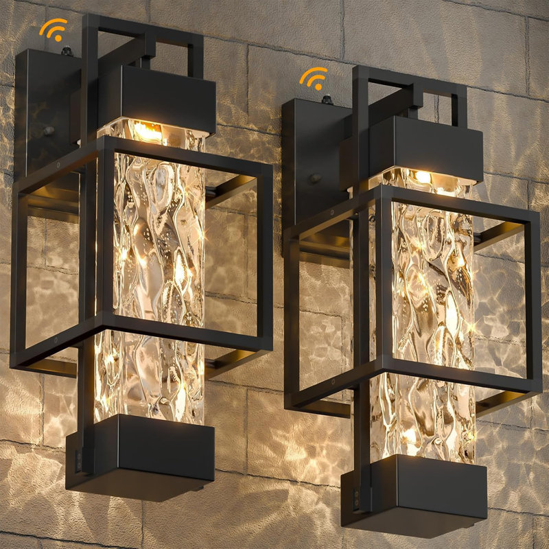 2 Pack Dusk to Dawn Outdoor Porch Light Fixtures Wall Mount