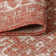 Massimo Bohemian Medallion Textured Weave Red/Taupe Indoor/Outdoor Rug