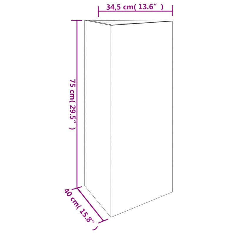 Reckers Metal Pot Planter, 75cm H x 40cm W x 34.5cm D