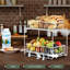 Tiroir coulissant pour garde-manger à 2 niveaux pour garde-manger, cuisine, blanc-1730384037