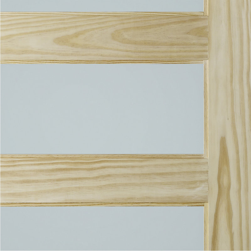 Glass Wood Unfinished Barn Door without Installation Hardware Kit, 33" x 84"