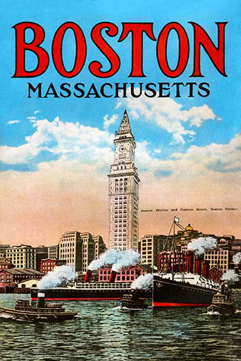 « boston massachusetts », impression, 42" H x 28" W