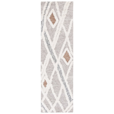 Addelyn Striped Wool Hand Tufted Area Rug