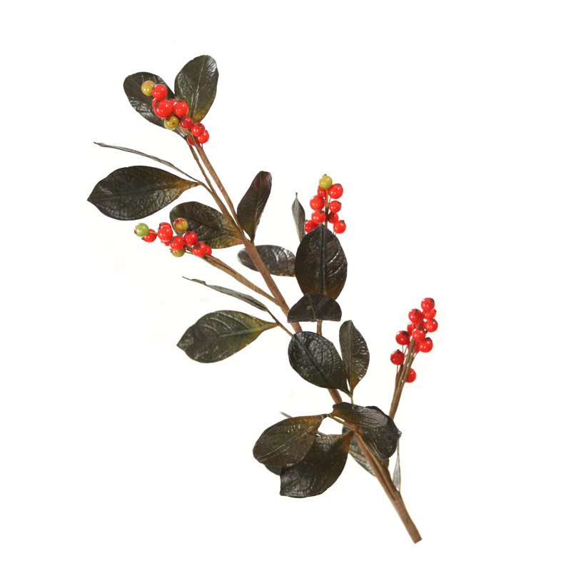 ROSE HIP BRANCH - RED (Sold in Increments of 12)