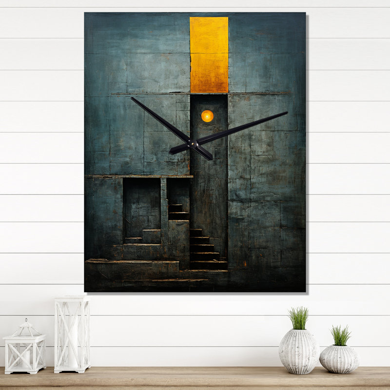 Stairway To Grace Minimal On Indigo V - Horloges murales transitionnelles, Petit