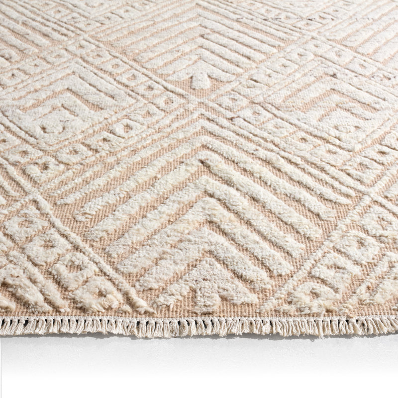 Jaipur Living Palmeraie Handknotted Geometric Brown Area Rug (9'X12' Rectangle), Rectangle 8' x 10'