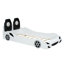 Lit voiture de course blanc en bois blanc avec éclairage DEL et douillette-1814889217
