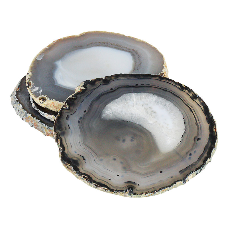Agate Round 4 Piece Coaster Set