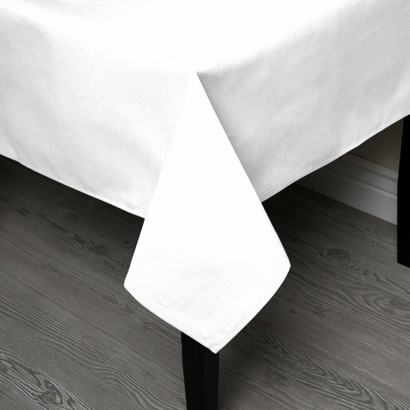 Caius Tablecloth, 54" L x 54" W, White