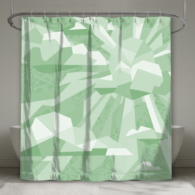 Rideaux de douche extra longs à motif géométrique de nuages ​​et d'éclats de soleil