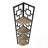 Contemporary 4-Tier Corner Etagere Bookcase with Fan-Shaped Shelves, Ideal for Modern Home and Office Decor.
