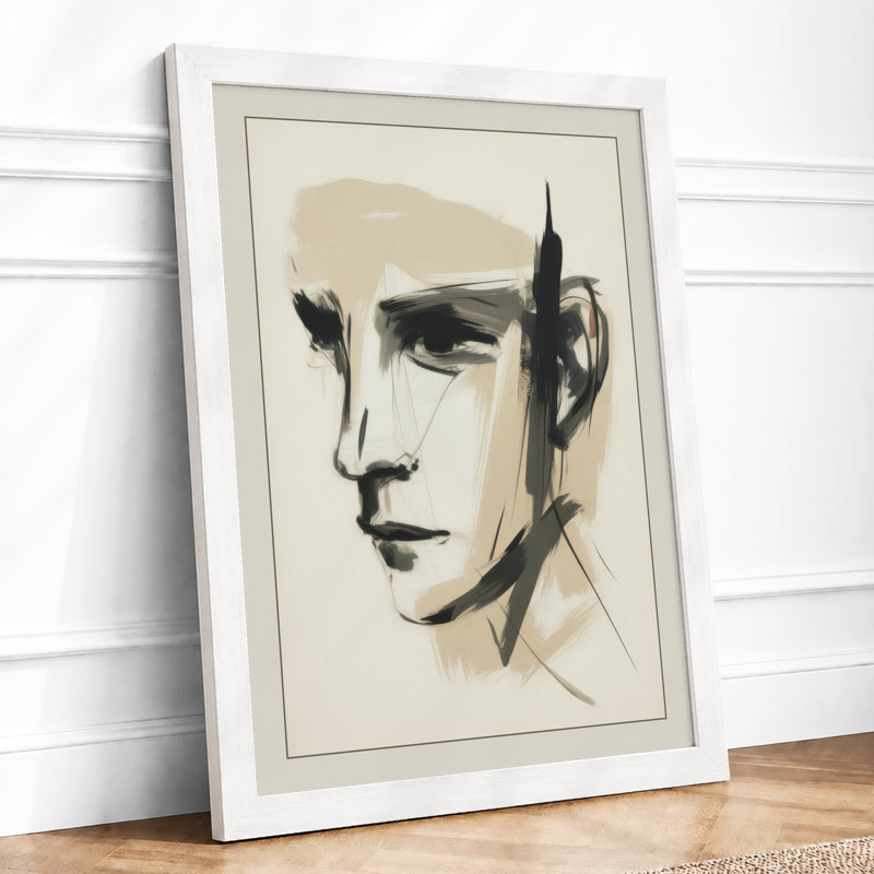 Modernist Profile Minimalist - Print, A4 - 29.7 x 21.0 cm, White