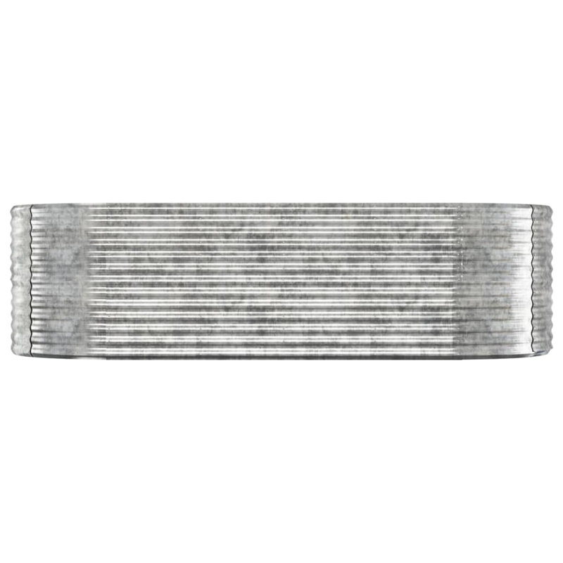 Garden Raised Bed Powder-coated Steel, Silver, 68 cm x 260 cm x 40cm