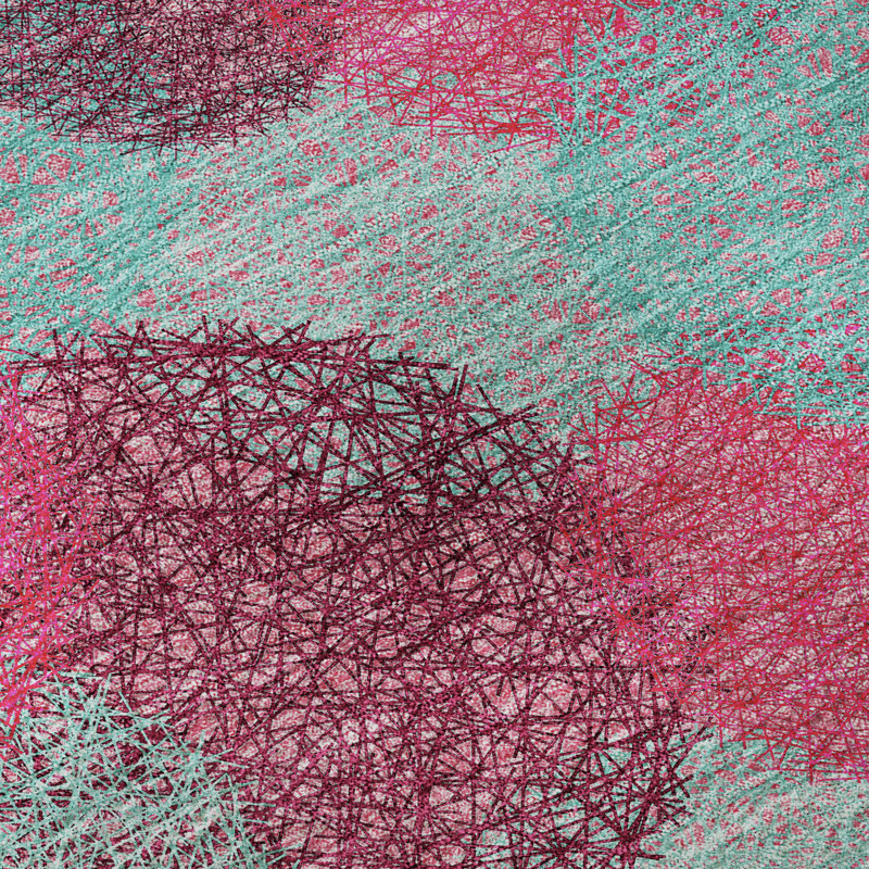 Tapis rose Prisco lavable à la machine de qualité supérieure, Rectangulaire 8 pi x 10 pi