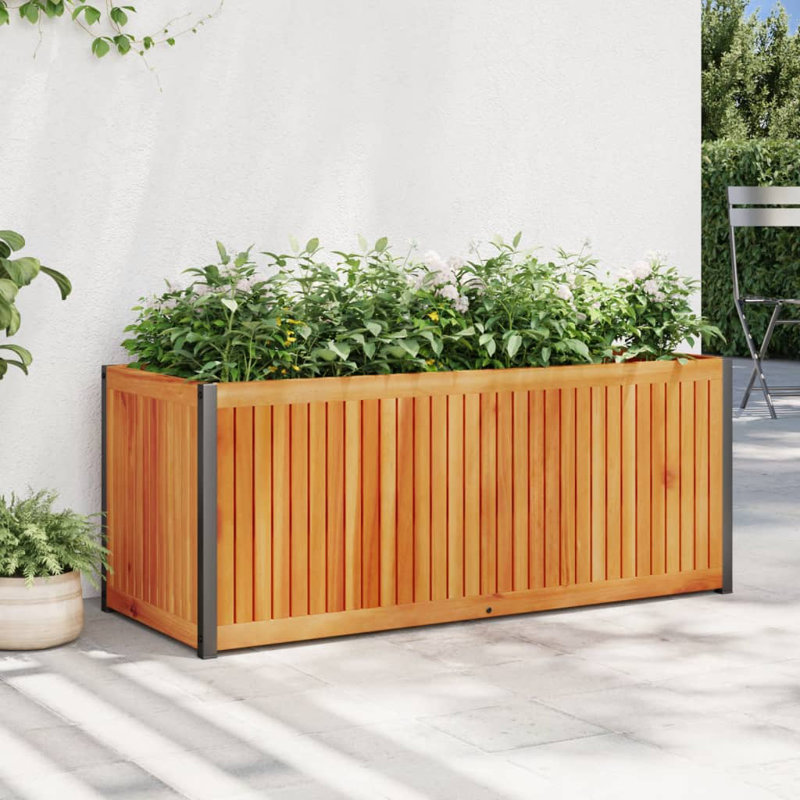 14 Wood Planter, 45cm H x 110cm W x 44cm D