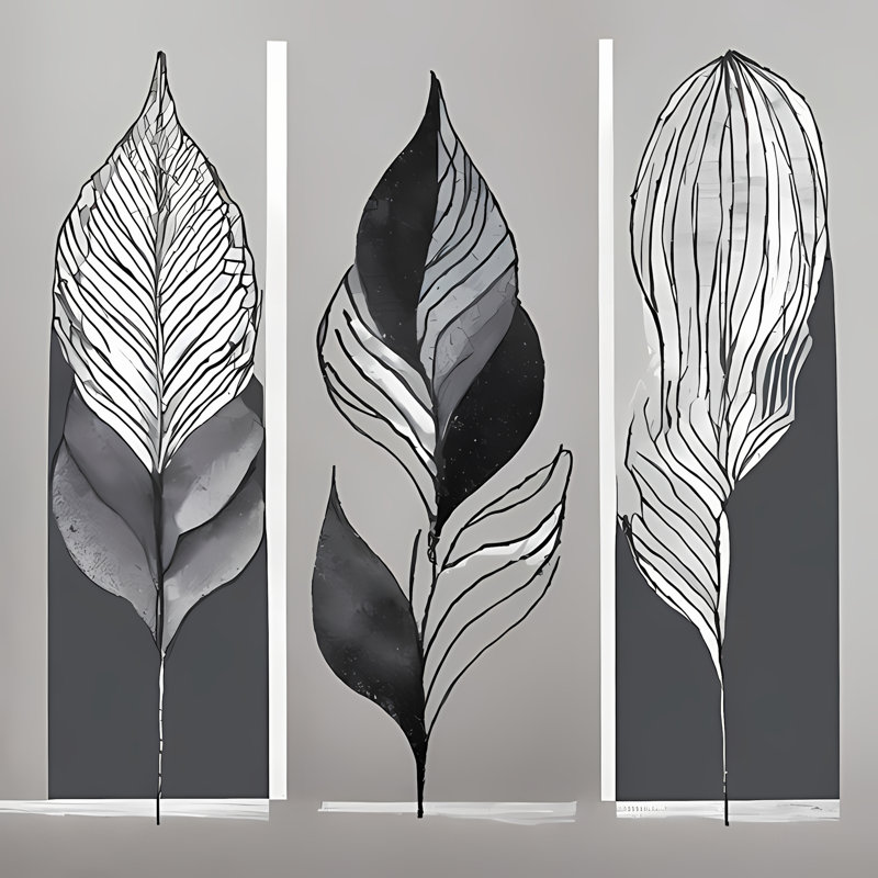 Feuilles artistiques, H 24 po x l 24 po