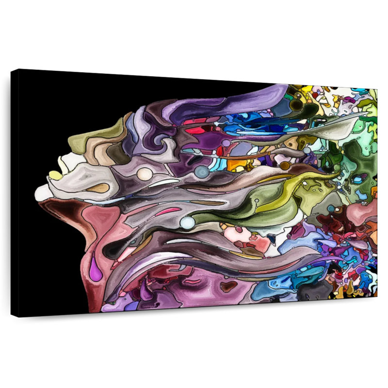Leisha Fragmented Profile Abstract, 8" H x 12" W